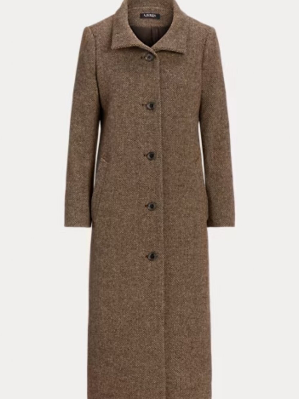 Ralph Lauren Wool-Blend Twill Funnelneck Coat